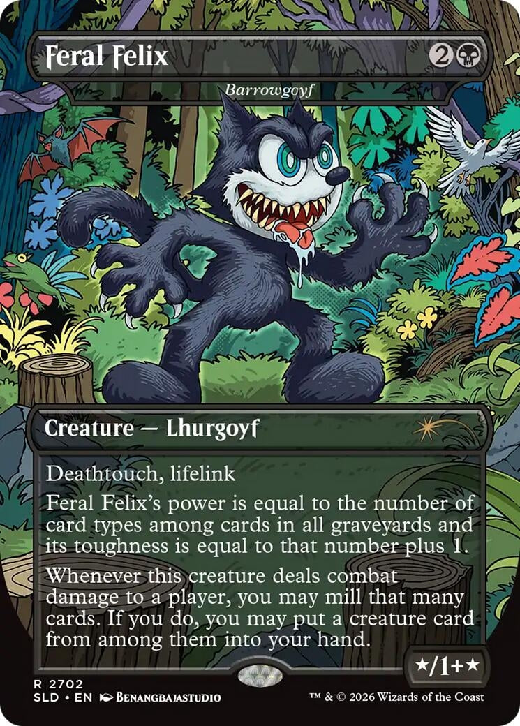 Image for Feral Felix  - Barrowgoyf (2702) (Secret Lair Drop Series) (SLD) - Magic: The Gathering
