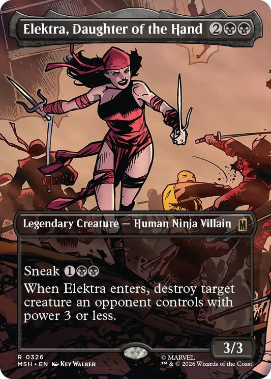 Image for Elektra, Daughter of the Hand (Borderless) (326) (Marvel Super Heroes) - Magic: The Gathering