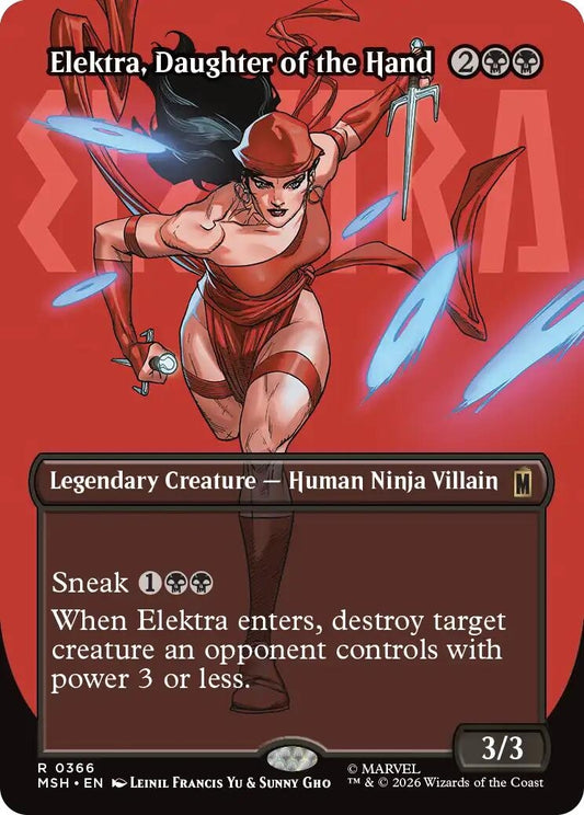 Image for Elektra, Daughter of the Hand (Borderless) (366) (366) (Marvel Super Heroes) - Magic: The Gathering