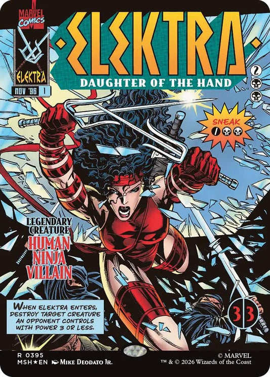 Image for Elektra, Daughter of the Hand (Borderless) (395) (395) (Marvel Super Heroes) - Magic: The Gathering