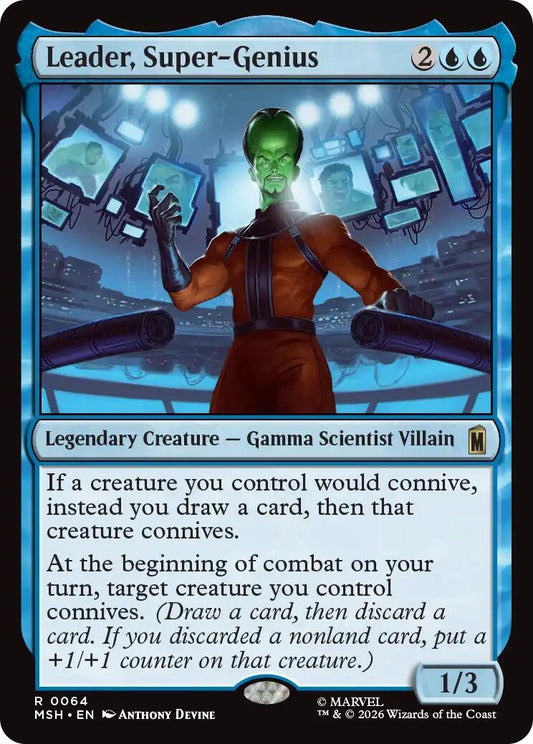 Image for Leader, Super-Genius (64) (Marvel Super Heroes) - Magic: The Gathering