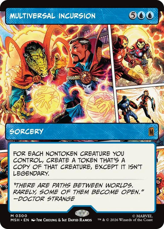 Image for Multiversal Incursion (Borderless) (300) (Marvel Super Heroes) - Magic: The Gathering