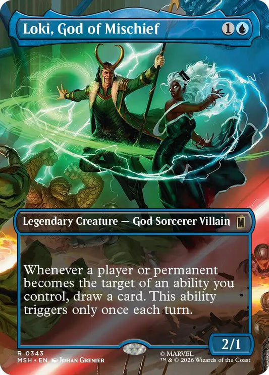 Image for Loki, God of Mischief (Borderless) (343) (Marvel Super Heroes) - Magic: The Gathering