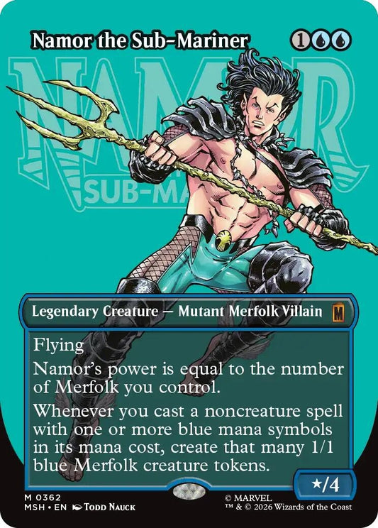Image for Namor the Sub-Mariner (Borderless) (362) (362) (Marvel Super Heroes) - Magic: The Gathering