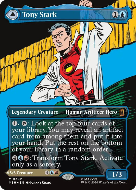 Image for Tony Stark (Borderless) (0392) (392) (Marvel Super Heroes) - Magic: The Gathering