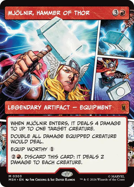 Image for Mjolnir, Hammer of Thor (Borderless) (0303) (303) (Marvel Super Heroes) - Magic: The Gathering
