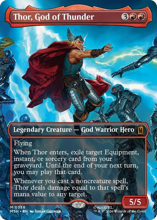 Image for Thor, God of Thunder (Borderless) (0338) (338) (Marvel Super Heroes) - Magic: The Gathering