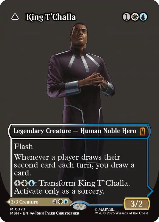 Image for King T'Challa (Borderless) (0373) (373) (Marvel Super Heroes) - Magic: The Gathering