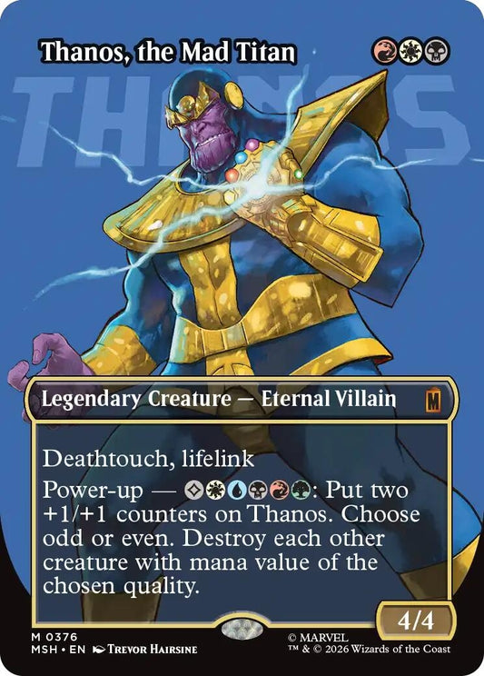 Image for Thanos, the Mad Titan (Borderless) (0367) (376) (Marvel Super Heroes) - Magic: The Gathering