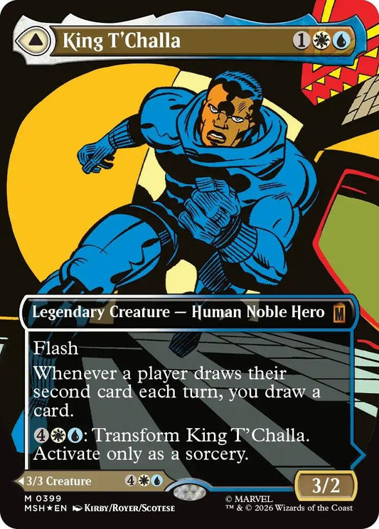 Image for King T'Challa (Borderless) (0399) (399) (Marvel Super Heroes) - Magic: The Gathering