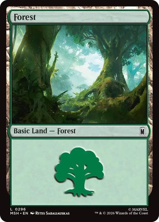 Image for Forest (0296) (296) (Marvel Super Heroes) - Magic: The Gathering