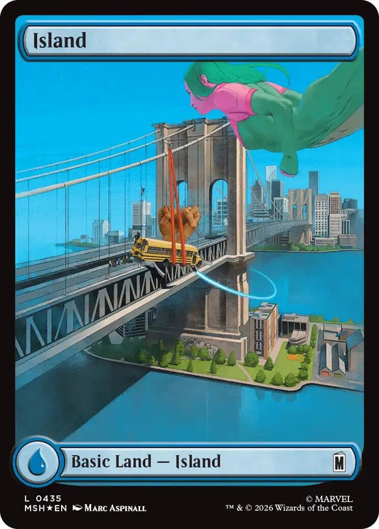 Image for Island (0435) (Surge Foil) (435) (Marvel Super Heroes) - Magic: The Gathering