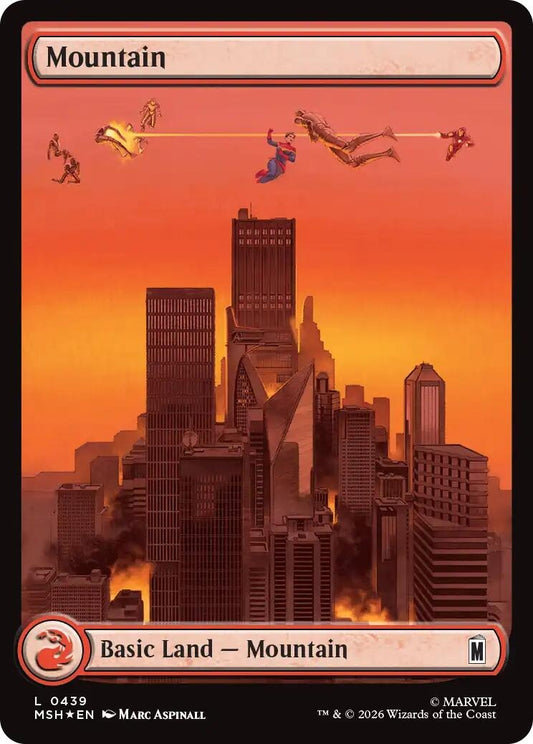Image for Mountain (0439) (Surge Foil) (439) (Marvel Super Heroes) - Magic: The Gathering