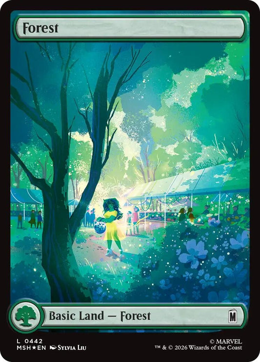 Image for Forest (0442) (Surge Foil) (442) (Marvel Super Heroes) - Magic: The Gathering