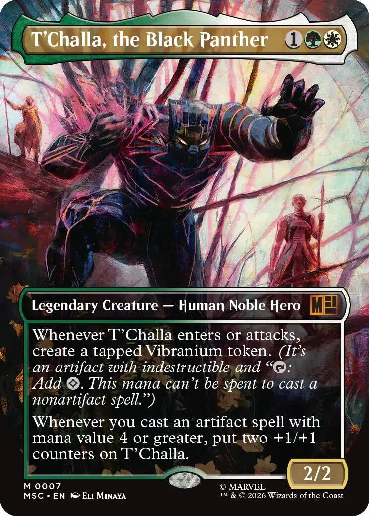 Image for T'Challa, the Black Panther (Borderless) (7) (Commander: Marvel Super Heroes) - Magic: The Gathering