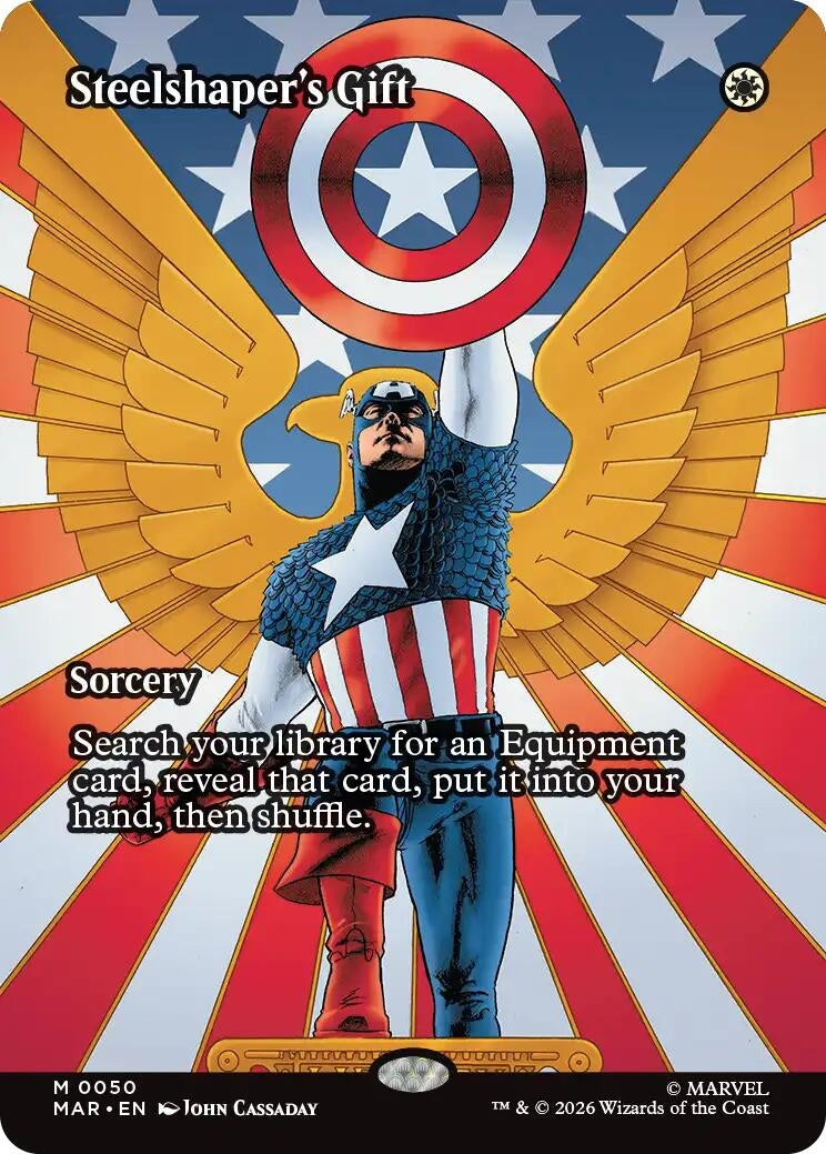 Image for Steelshaper's Gift (Borderless) (50) (Marvel Universe Eternal-Legal) (MAR) - Magic: The Gathering