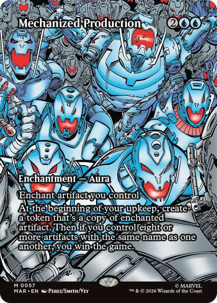 Image for Mechanized Production (Borderless) (57) (Marvel Universe Eternal-Legal) (MAR) - Magic: The Gathering