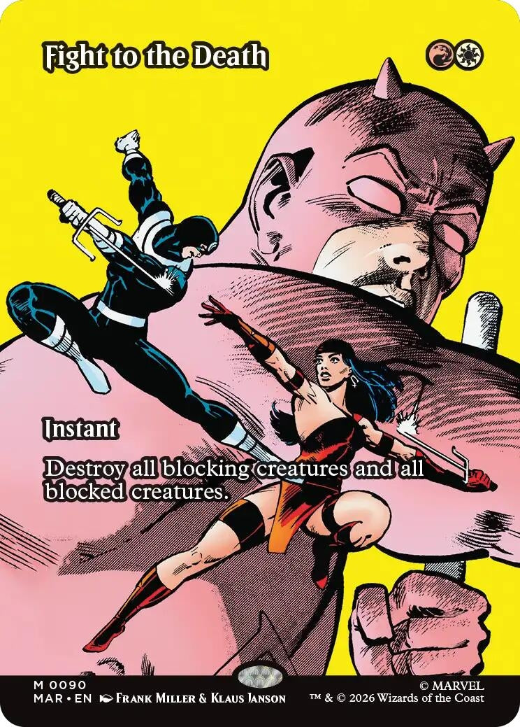 Image for Fight to the Death (Borderless) (90) (Marvel Universe Eternal-Legal) (MAR) - Magic: The Gathering