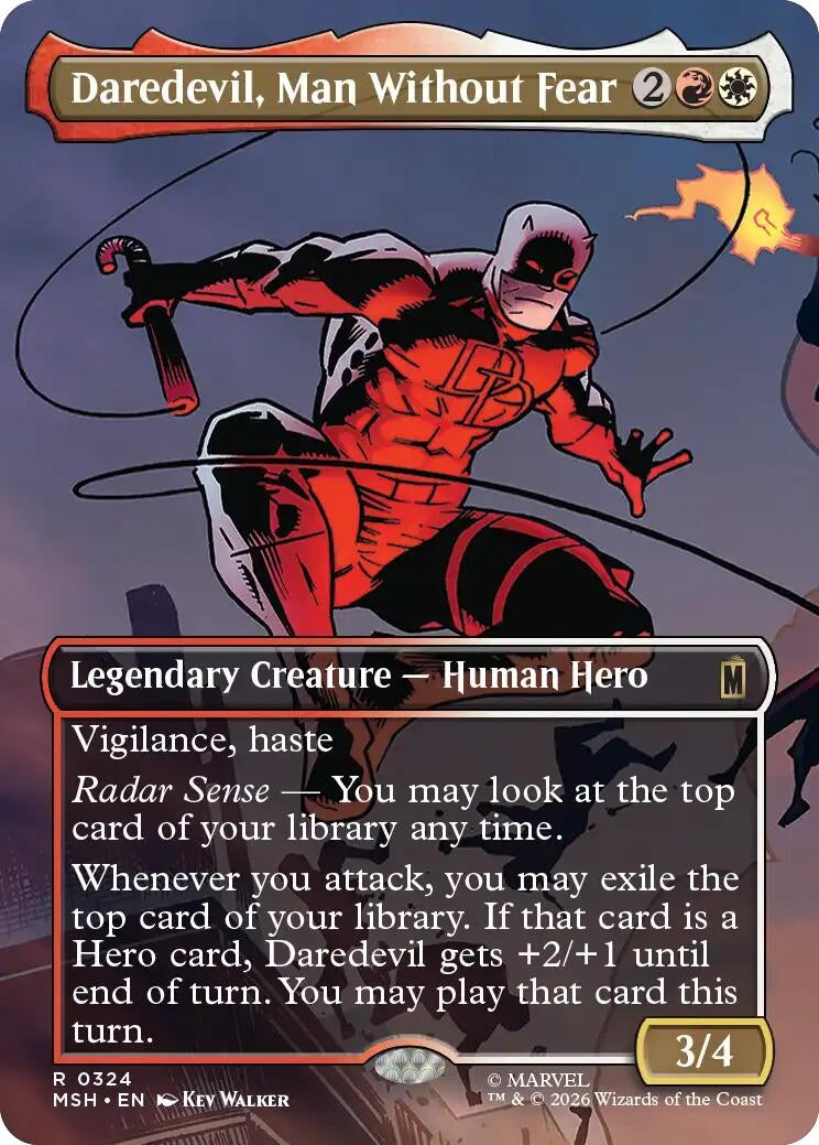 Image for Daredevil, Man Without Fear (Borderless) (0324) (324) (Marvel Super Heroes) - Magic: The Gathering
