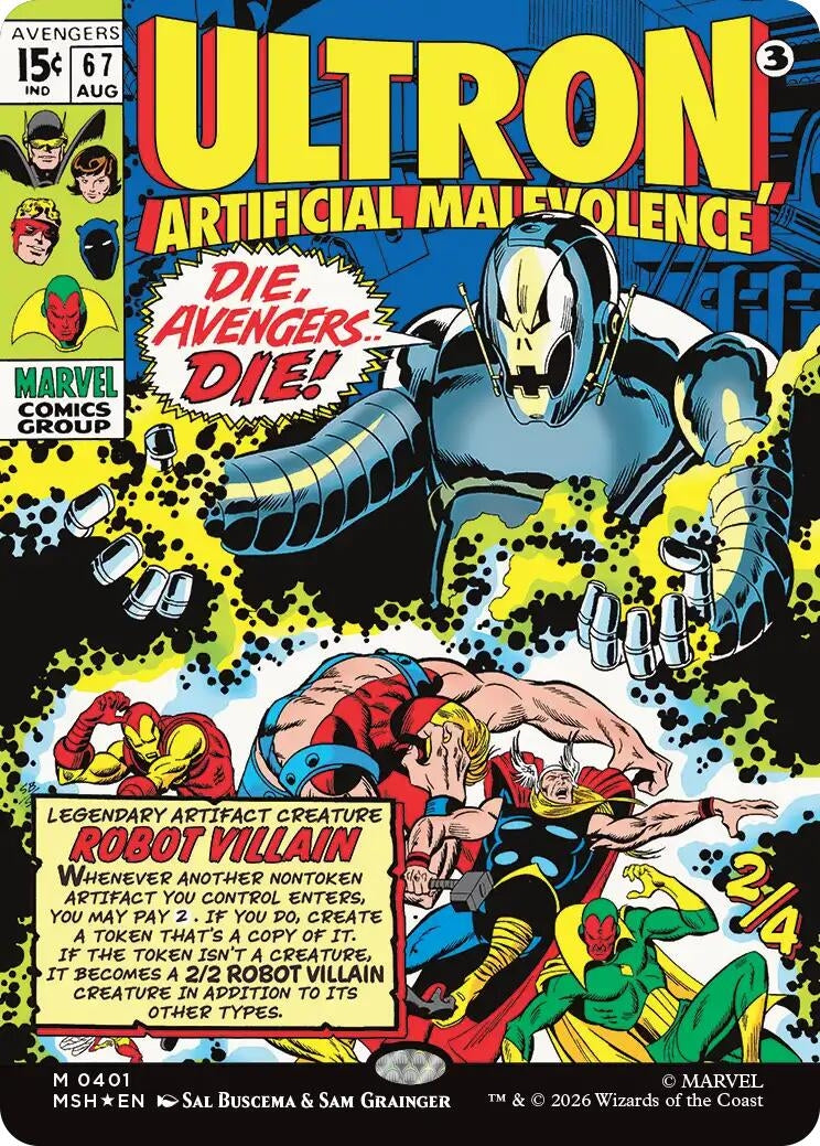 Image for Ultron, Artificial Malevolence (Borderless) (0401) (401) (Marvel Super Heroes) - Magic: The Gathering