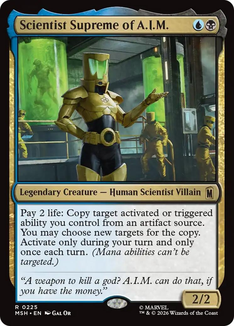 Image for Scientist Supreme of A.I.M. (225) (Marvel Super Heroes) - Magic: The Gathering
