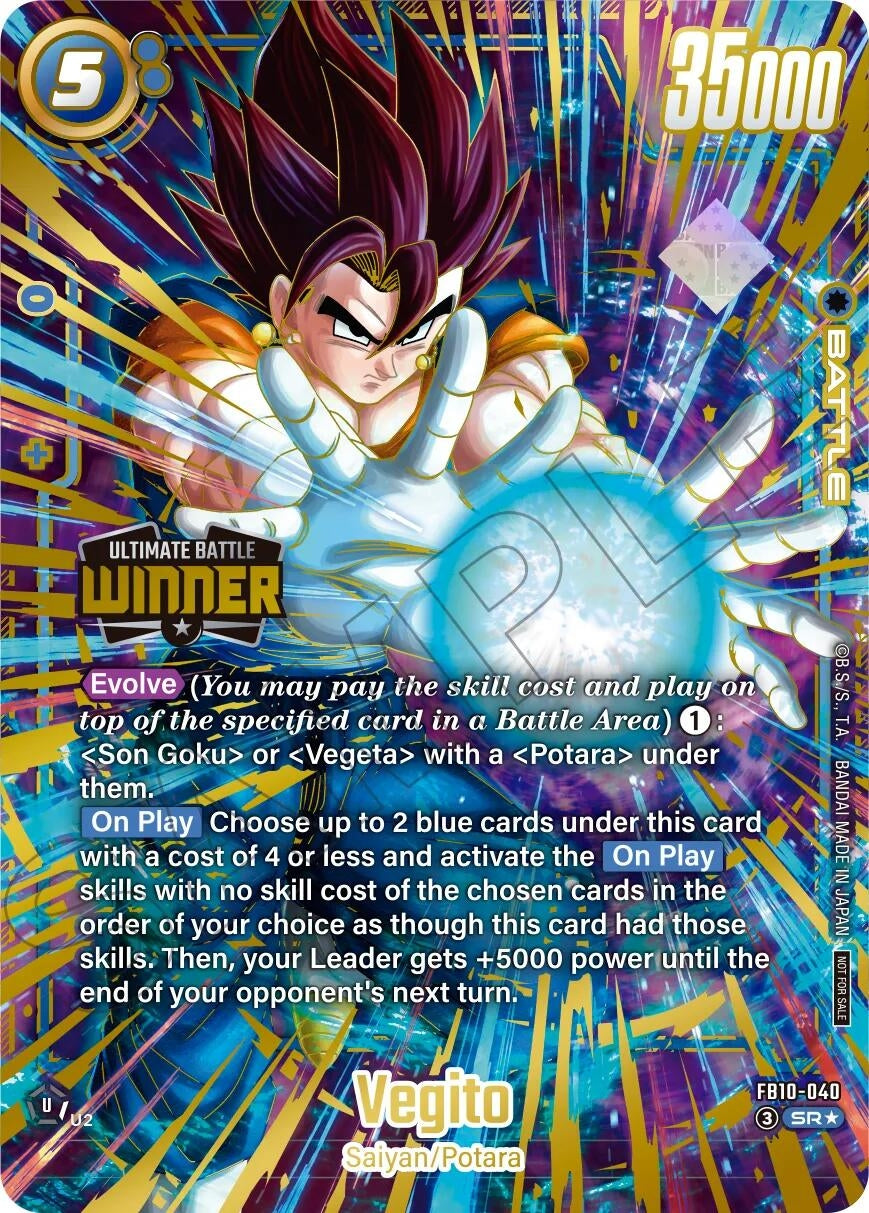 Image for Vegito - FB10-040 (Ultimate Battle 2026 Vol. 3 Winner) (FB10-040) (Tournament and Championship Promos) (DBSFW_TPR) - Dragon Ball Super: Fusion World