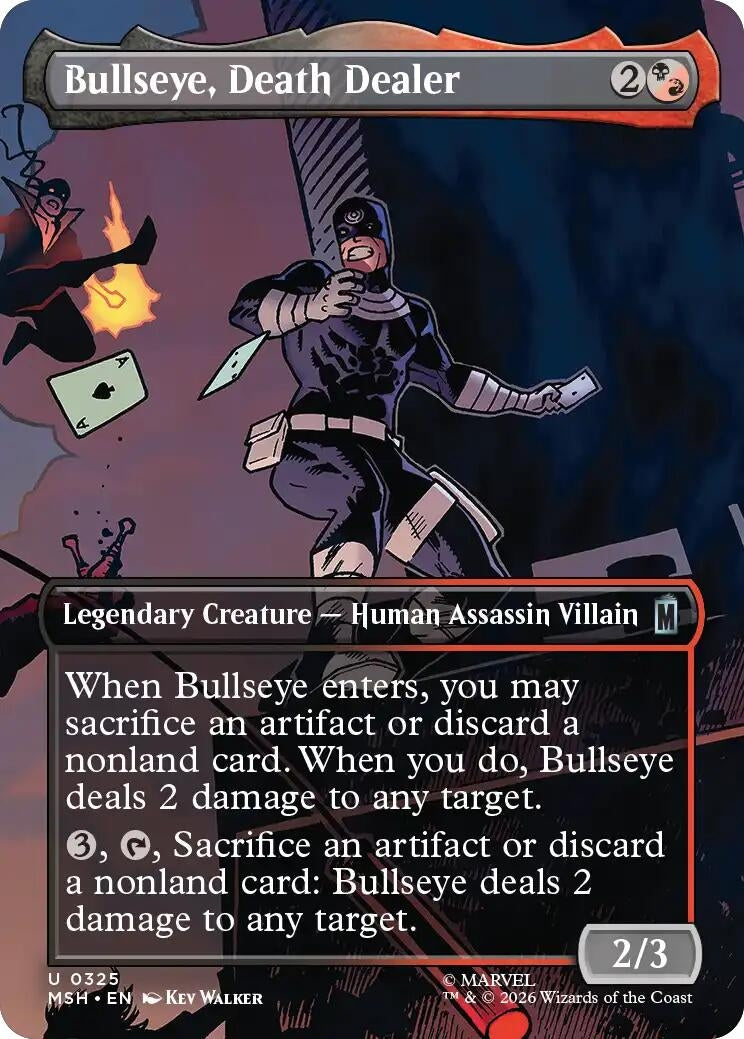 Image for Bullseye, Death Dealer (Borderless) (325) (Marvel Super Heroes) - Magic: The Gathering