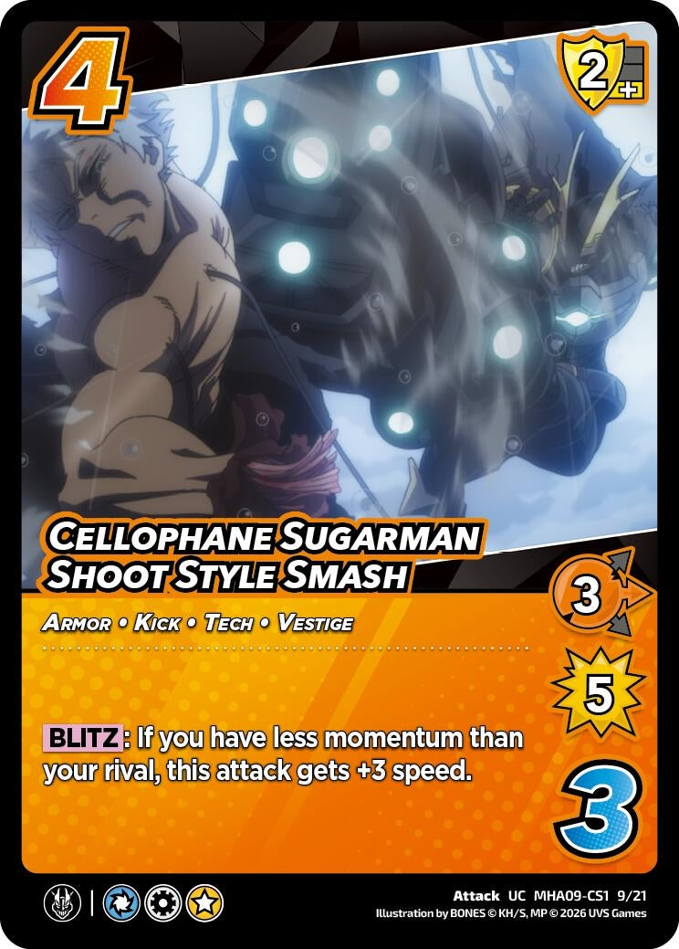 Image for Cellophane Sugarman Shoot Style Smash (MHA09-CS1 9/21) (Challenger Series: My Hero Academia - Final Battle) - UniVersus