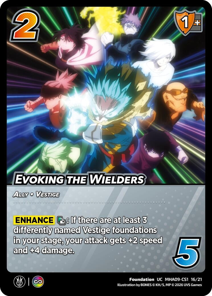 Image for Evoking the Wielders (MHA09-CS1 16/21) (Challenger Series: My Hero Academia - Final Battle) - UniVersus