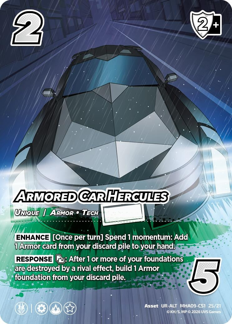 Image for Armored Car Hercules (Alternative Art) (MHA09-CS1 4/21) (Challenger Series: My Hero Academia - Final Battle) - UniVersus