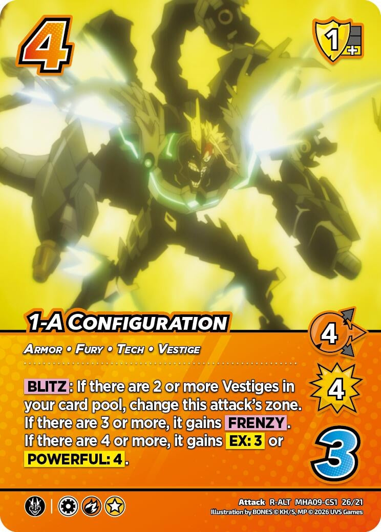 Image for 1-A Configuration (Alternative Art) (MHA09-CS1 5/21) (Challenger Series: My Hero Academia - Final Battle) - UniVersus