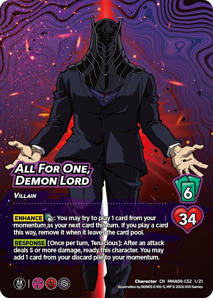 Image for All For One, Demon Lord (MHA09-CS2 1/21) (Challenger Series: My Hero Academia - Final Battle) - UniVersus