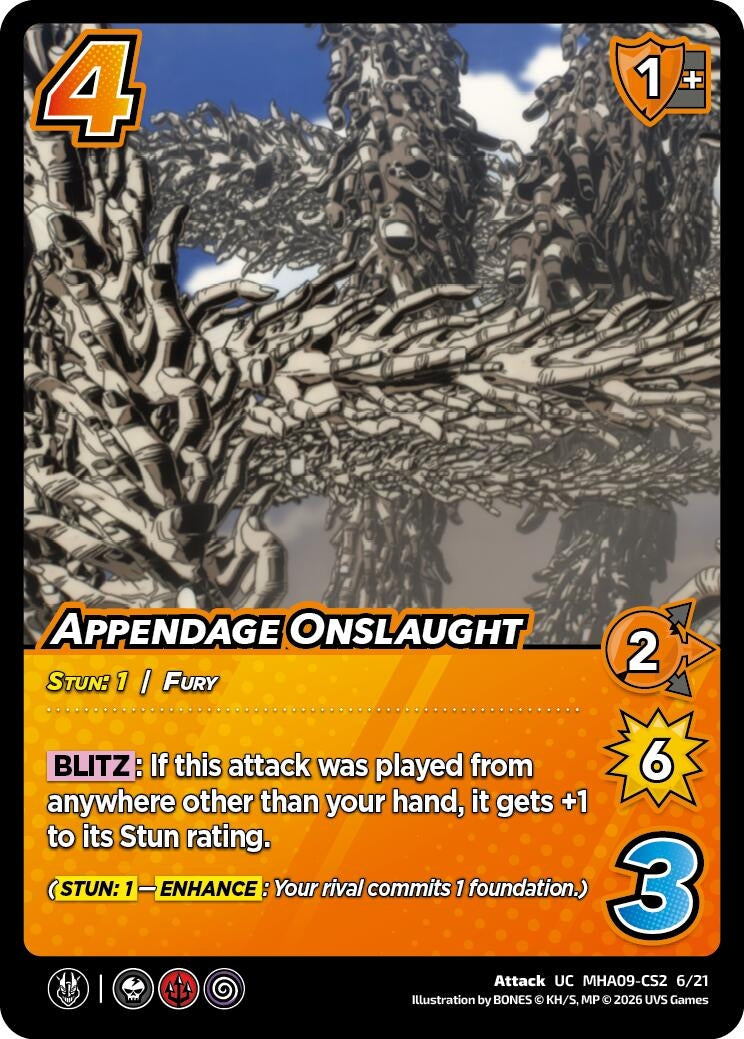 Image for Appendage Onslaught (MHA09-CS2 6/21) (Challenger Series: My Hero Academia - Final Battle) - UniVersus