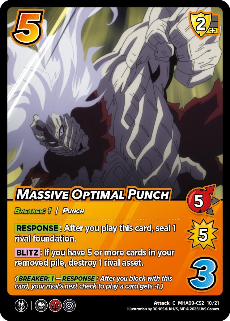 Image for Massive Optimal Punch (MHA09-CS2 10/21) (Challenger Series: My Hero Academia - Final Battle) - UniVersus