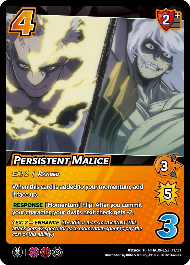 Image for Persistent Malice (MHA09-CS2 11/21) (Challenger Series: My Hero Academia - Final Battle) - UniVersus