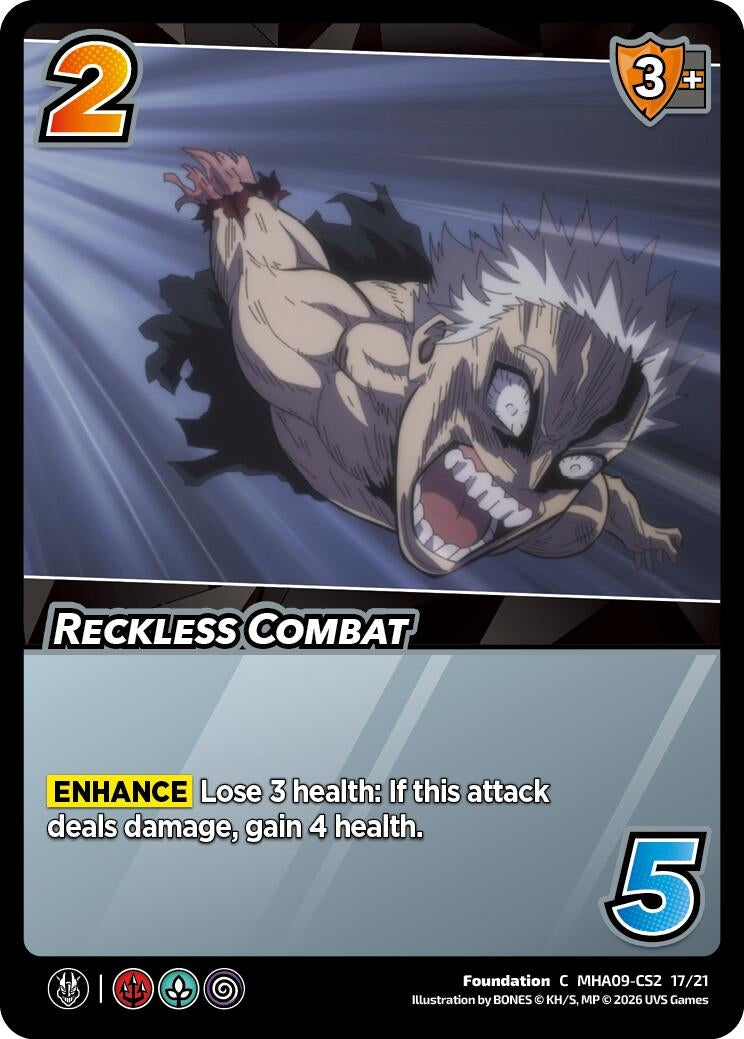 Image for Reckless Combat (MHA09-CS2 17/21) (Challenger Series: My Hero Academia - Final Battle) - UniVersus