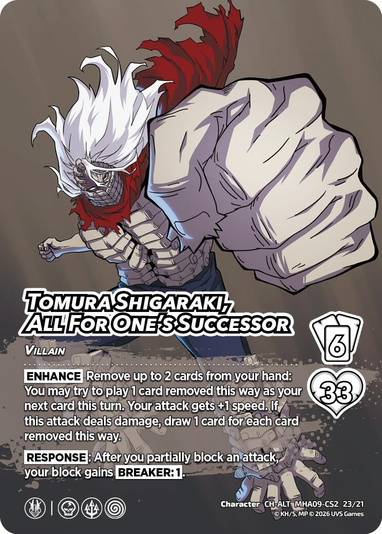 Image for Tomura Shigaraki, All For One's Successor (Alternative Art) (MHA09-CS2 2/21) (Challenger Series: My Hero Academia - Final Battle) - UniVersus
