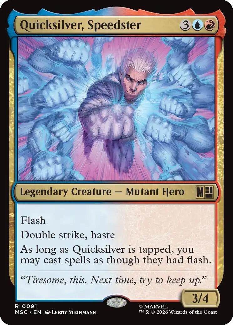 Image for Quicksilver, Speedster (91) (Commander: Marvel Super Heroes) - Magic: The Gathering