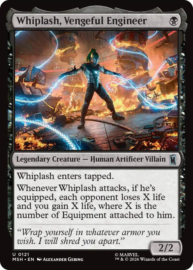 Image for Whiplash, Vengeful Engineer (121) (Marvel Super Heroes) - Magic: The Gathering