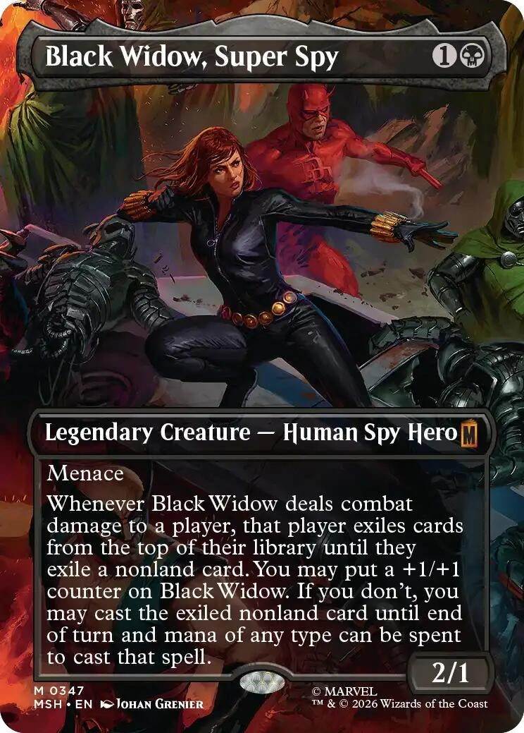 Image for Black Widow, Super Spy (Borderless) (0347) (347) (Marvel Super Heroes) - Magic: The Gathering