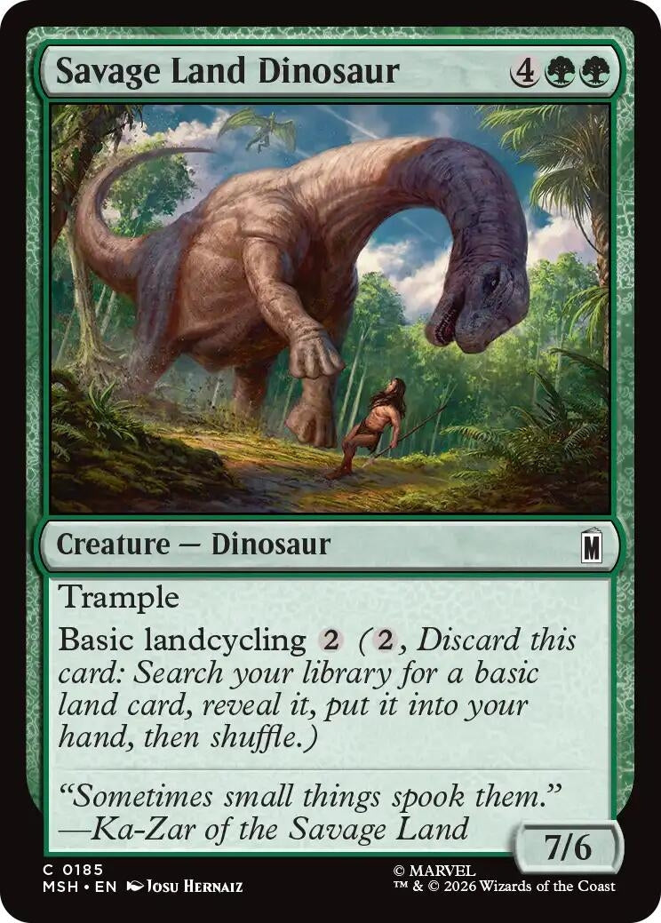Image for Savage Land Dinosaur (185) (Marvel Super Heroes) - Magic: The Gathering