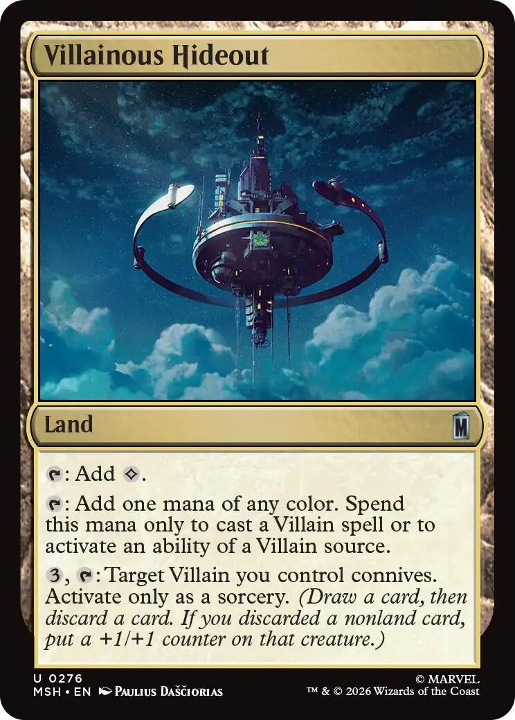 Image for Villainous Hideout (276) (Marvel Super Heroes) - Magic: The Gathering