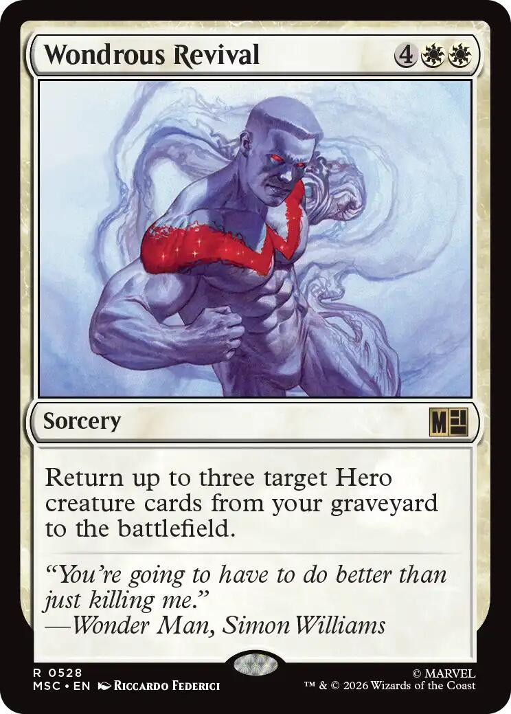 Image for Wondrous Revival (528) (Commander: Marvel Super Heroes) - Magic: The Gathering