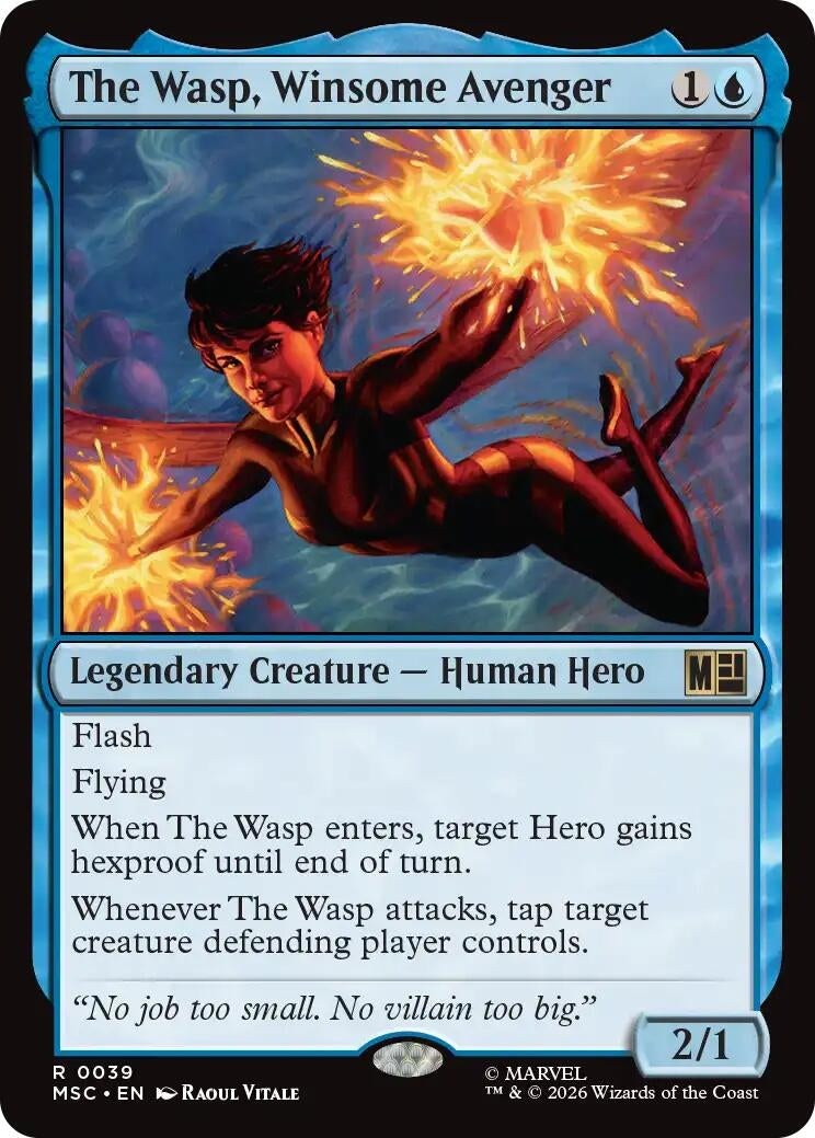 Image for The Wasp, Winsome Avenger (39) (Commander: Marvel Super Heroes) - Magic: The Gathering