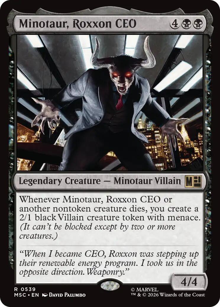 Image for Minotaur, Roxxon CEO (539) (Commander: Marvel Super Heroes) - Magic: The Gathering