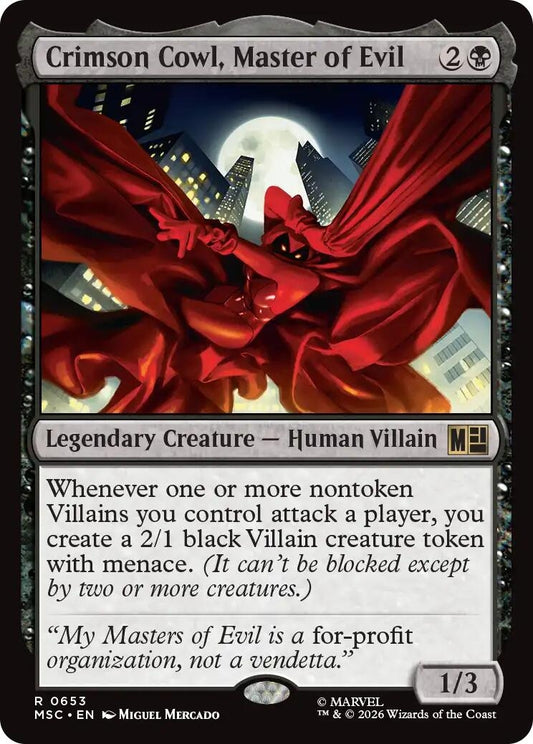 Image for Crimson Cowl, Master of Evil (653) (Commander: Marvel Super Heroes) - Magic: The Gathering