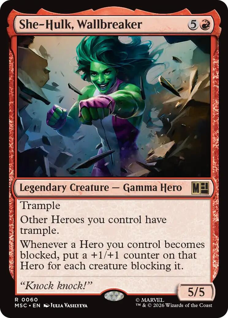 Image for She-Hulk, Wallbreaker (60) (Commander: Marvel Super Heroes) - Magic: The Gathering