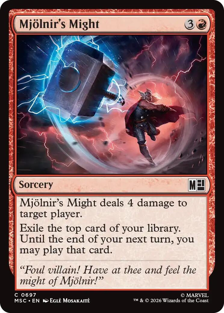 Image for Mjolnir's Might (697) (Commander: Marvel Super Heroes) - Magic: The Gathering