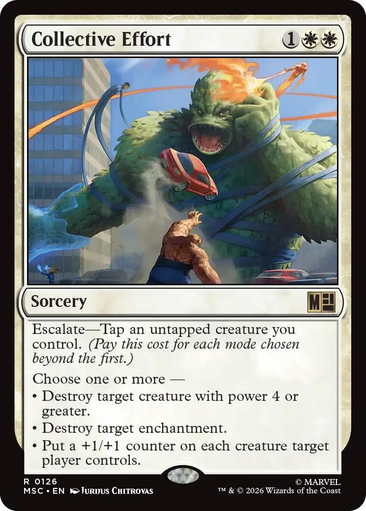 Image for Collective Effort (Surge Foil) (126) (Commander: Marvel Super Heroes) - Magic: The Gathering