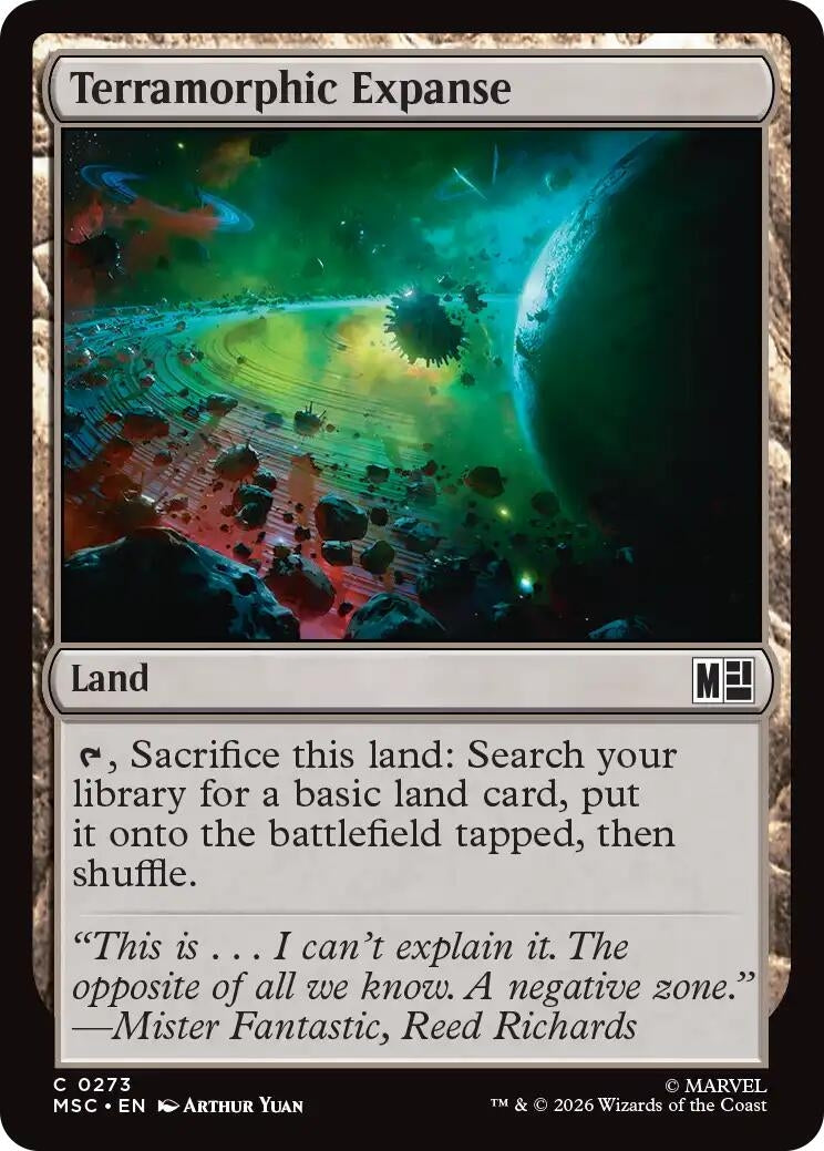 Image for Terramorphic Expanse (0273) (Surge Foil) (273) (Commander: Marvel Super Heroes) - Magic: The Gathering